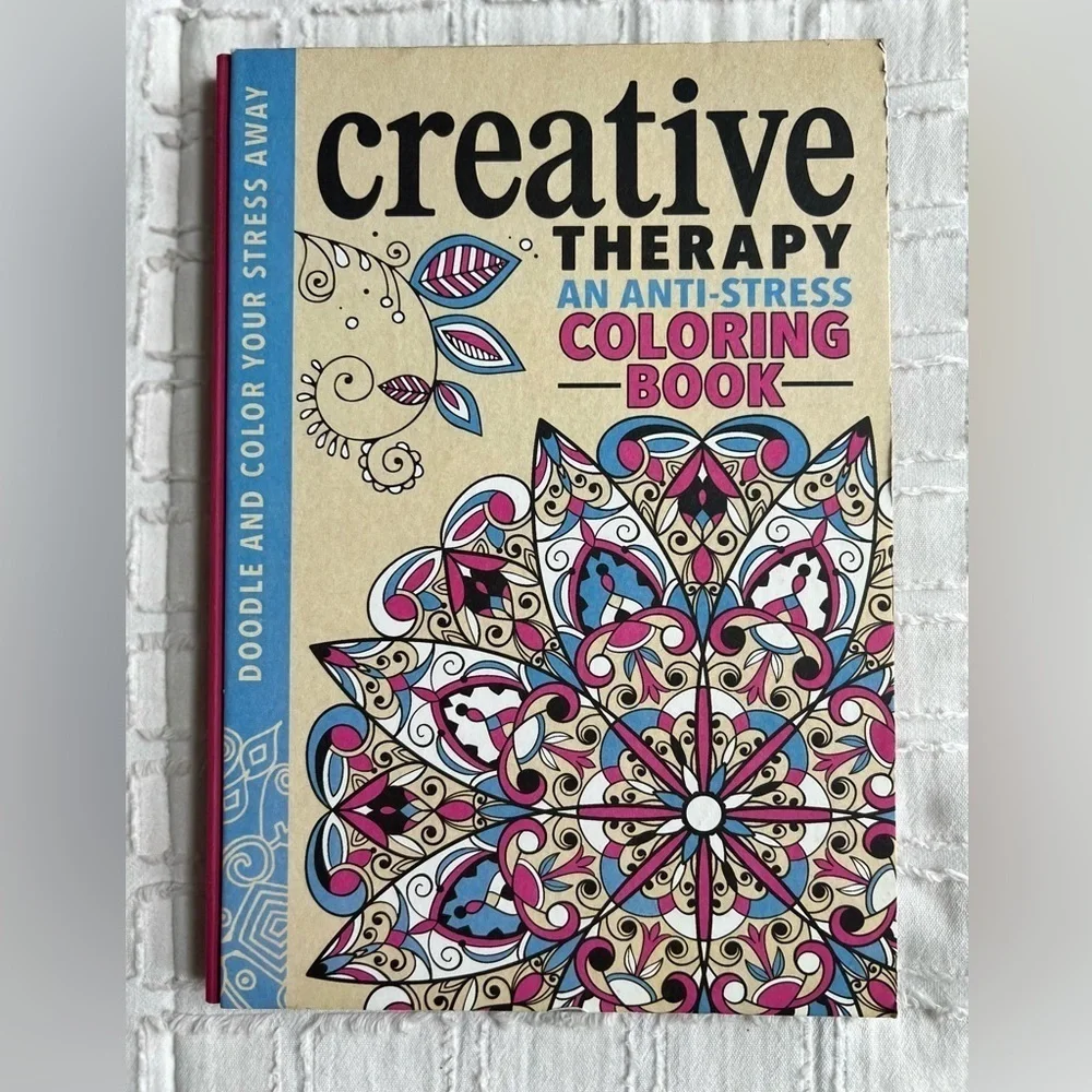 Creative Therapy Anti-Stress 61pg Coloring Book Doodle & Color Your Stress Away